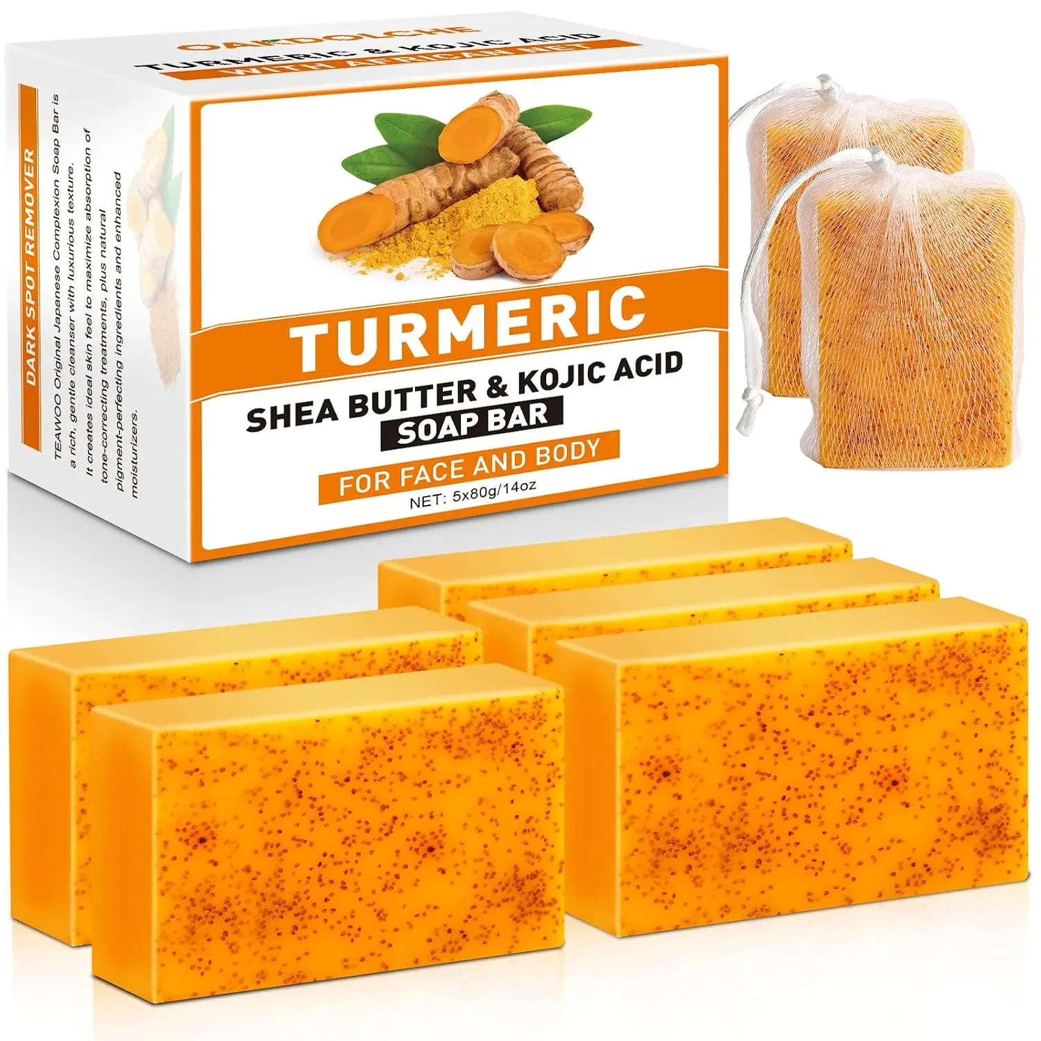 Skincare Oily Skin - 4 Pack Turmeric Kojic Acid Soap