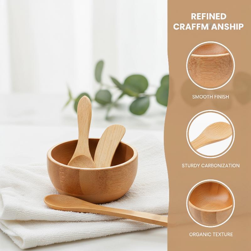 Skincare Routine - 3pcs Mini Size Bamboo Diy Face