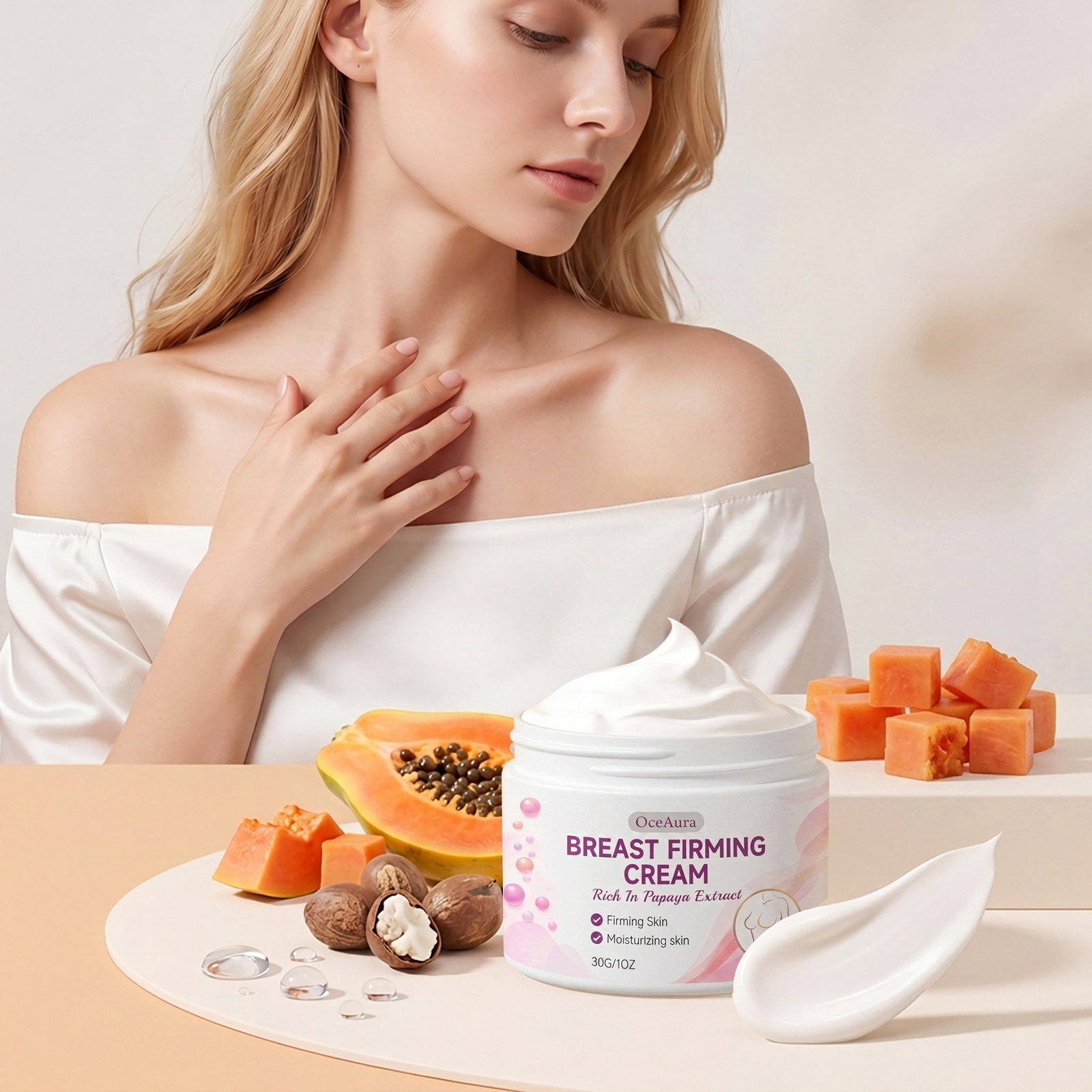Papaya Extract Chest Care Crea - огляд і ціна Skincare Routine